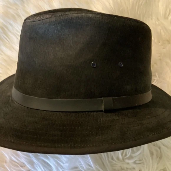 Vintage Henschel H1H American Leather Stark Hat size XL wide 7” long 8”